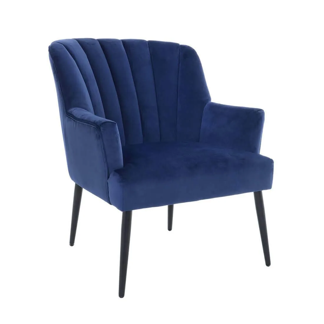 Hodge & Hodge Oyster Shape Armchair With Velvet Style Cover