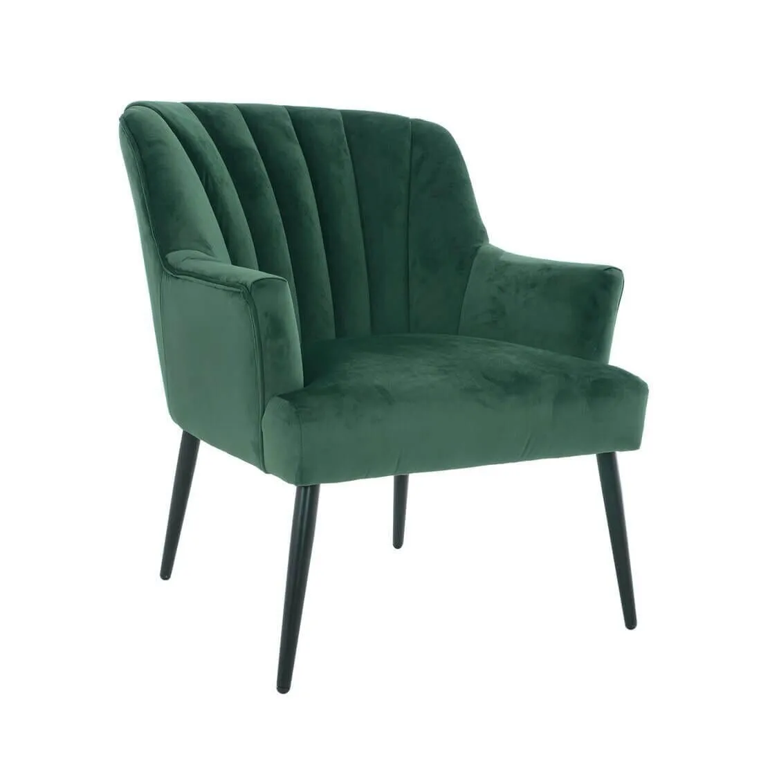 Hodge & Hodge Oyster Shape Armchair With Velvet Style Cover