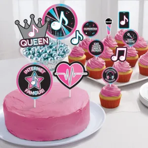 Internet Famous Viral Music Note Cake & Cupcake Paper Topper Kit 12pc.