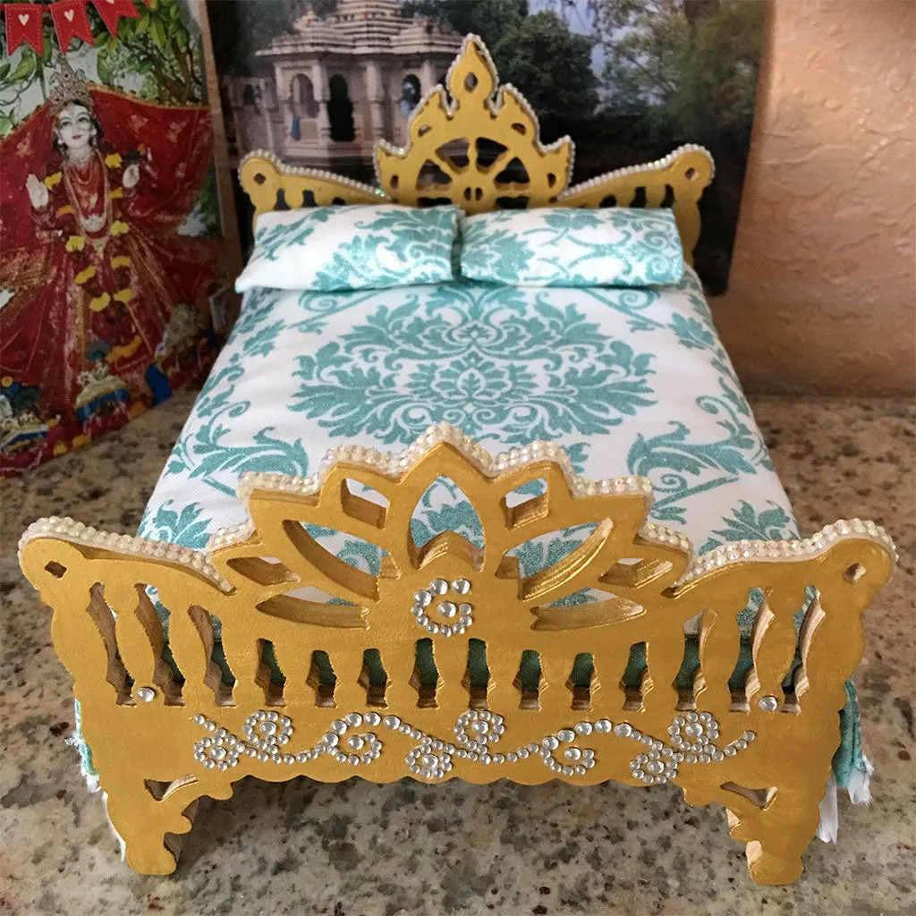 Jeweled Golden Lotus Beds- 7 1/4" Inch (Two Styles to Choose From)