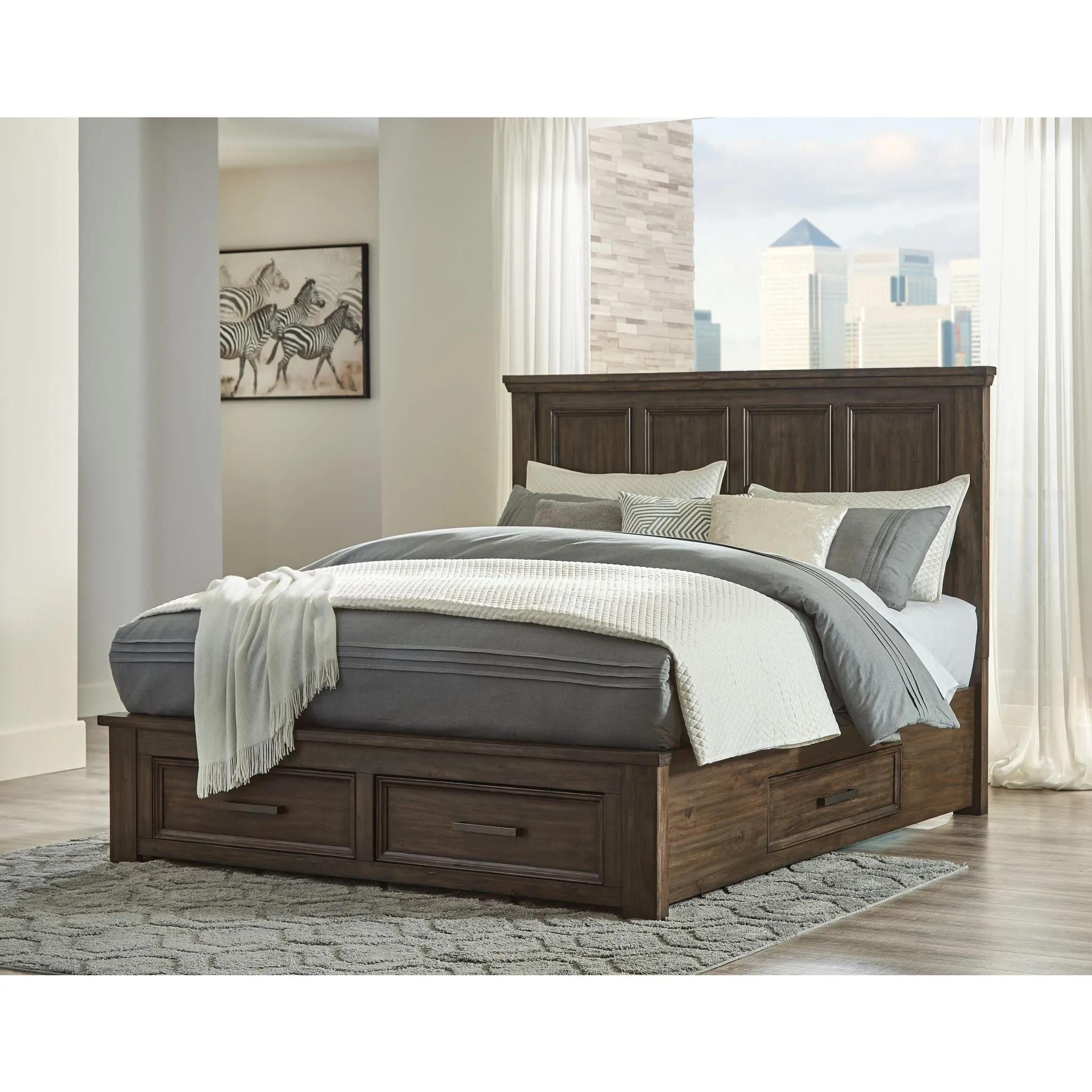 Johurst 3 Piece King Storage Bed