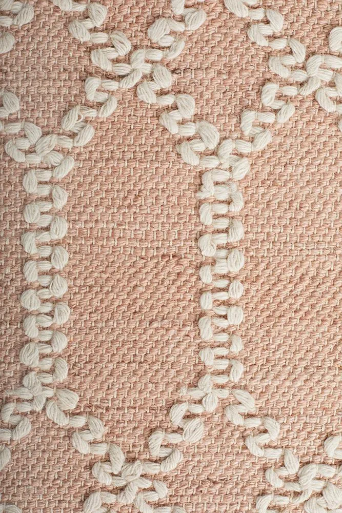 Krisha Tribal Trellis Rug Nude Soft Pink