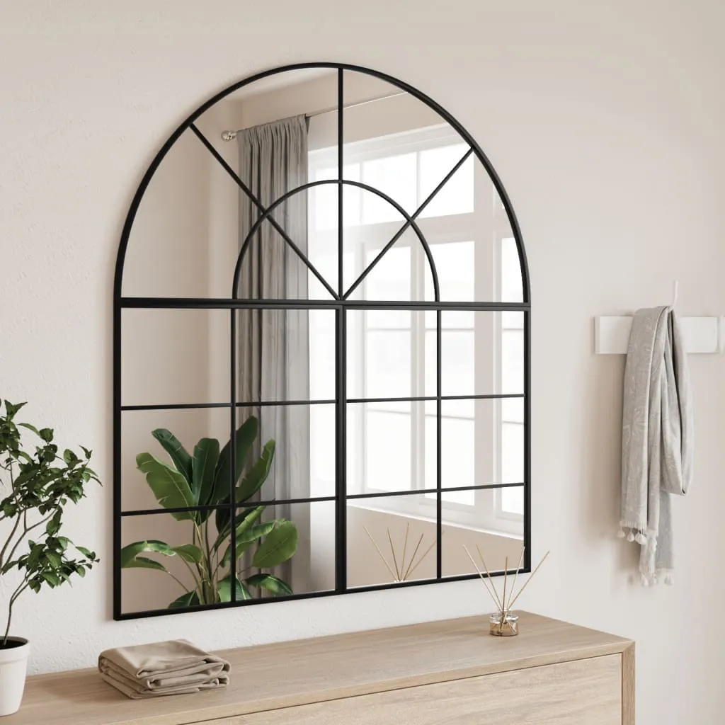 Le Caen | Black Grid Wall Mirror  23.6"x39.4" Rectangle Iron