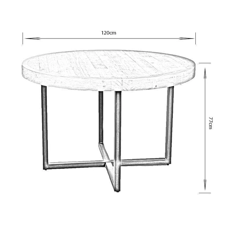 Lincoln Oak Round Dining Table Set