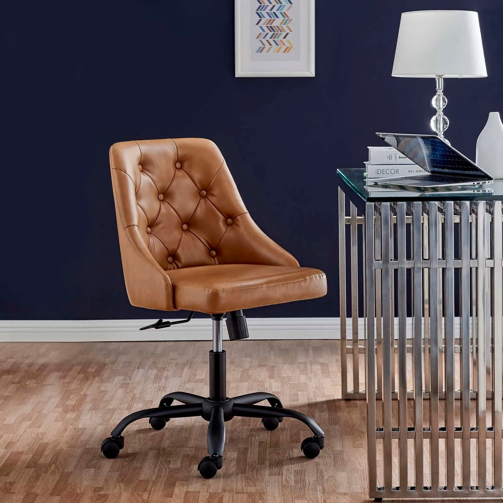 Loft Tufted Vegan Leather Office Chair