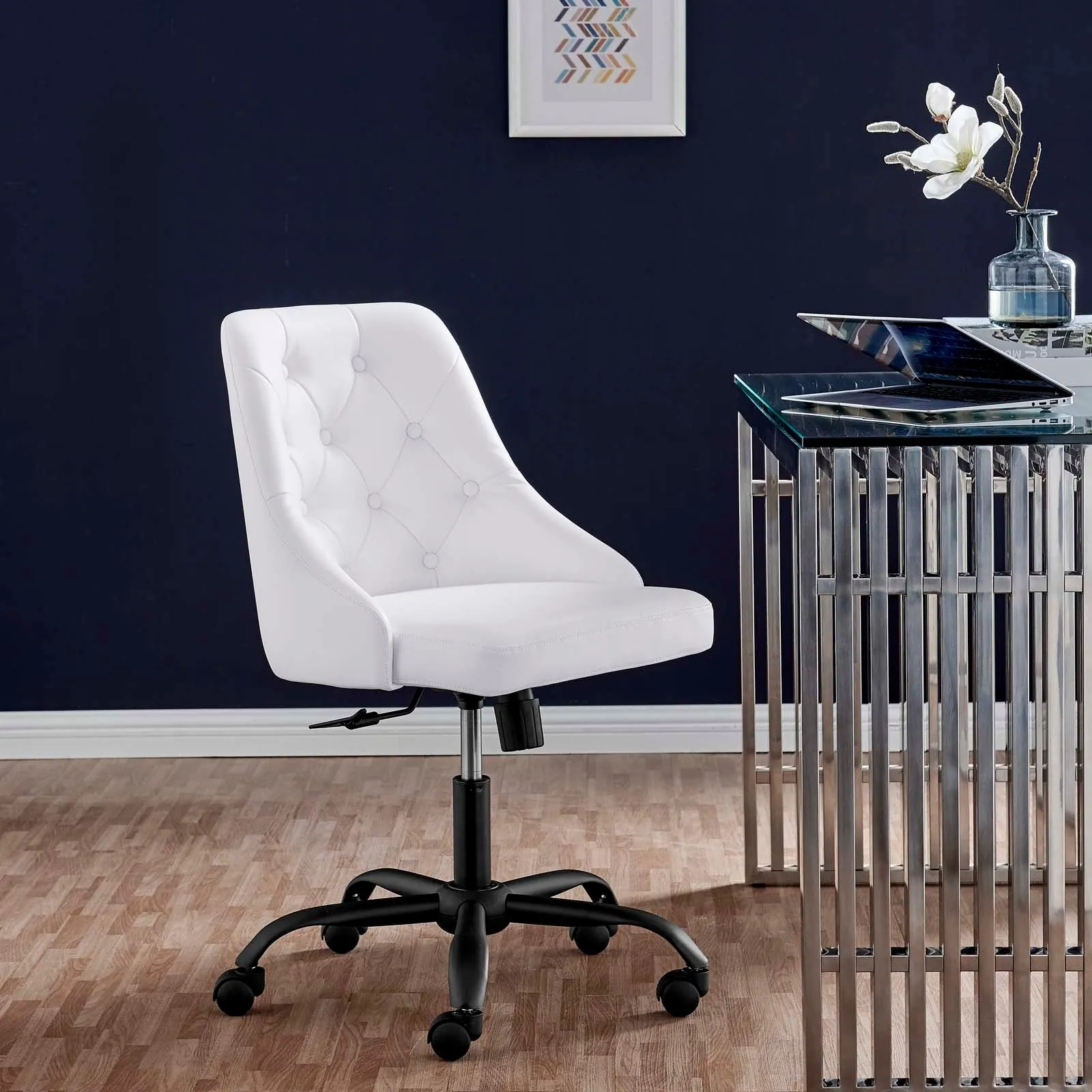 Loft Tufted Vegan Leather Office Chair