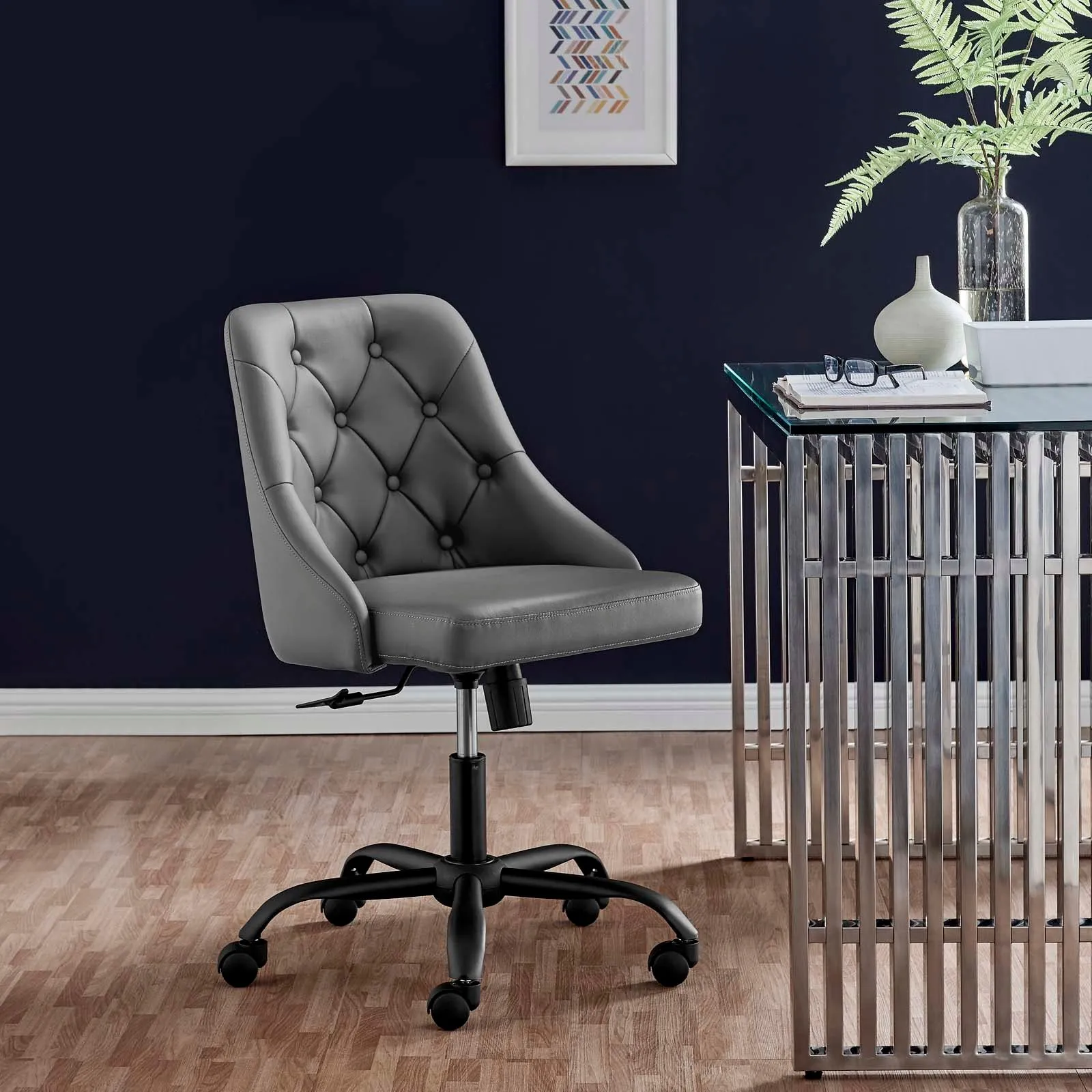 Loft Tufted Vegan Leather Office Chair