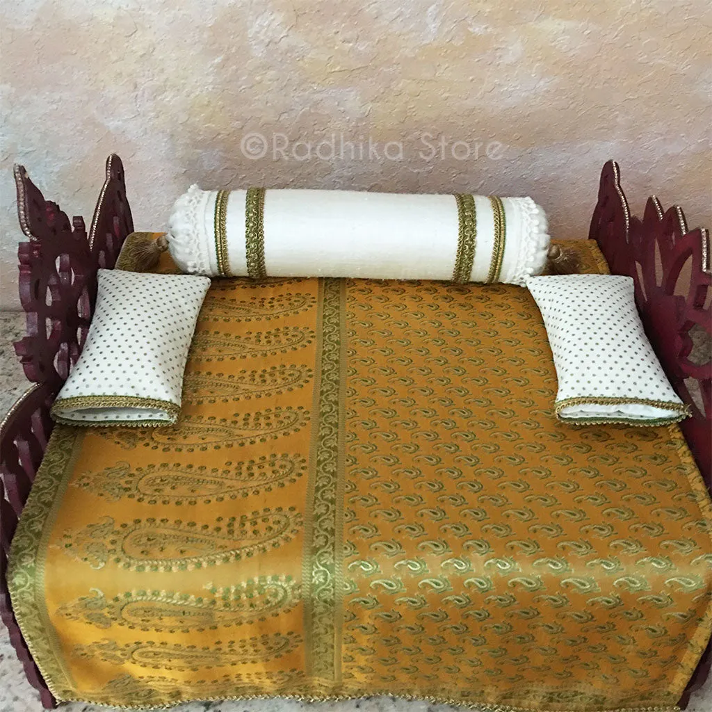 Mahagony Chakra Lotus Vrindavan Bed - 14 1/2" Inch