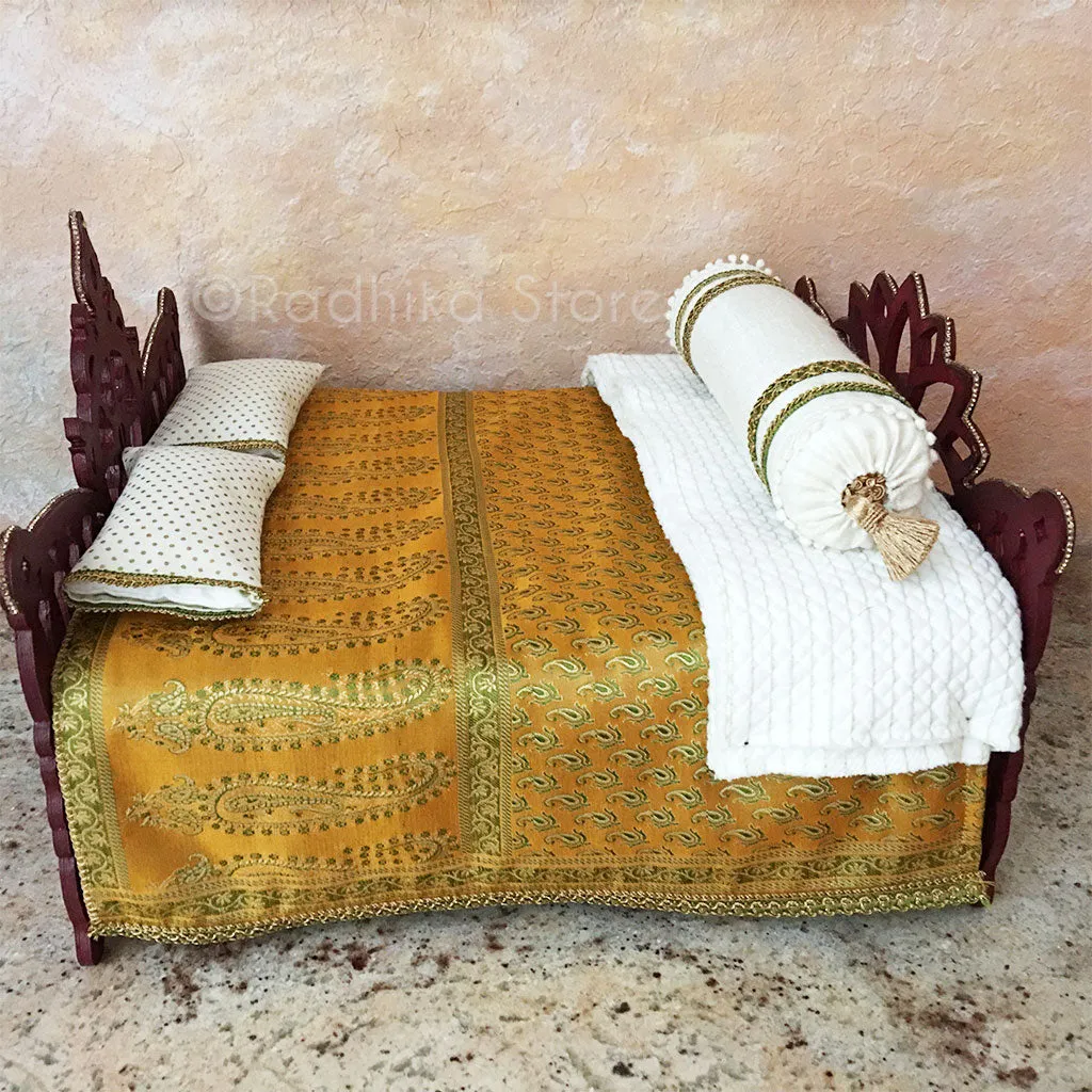 Mahagony Chakra Lotus Vrindavan Bed - 14 1/2" Inch