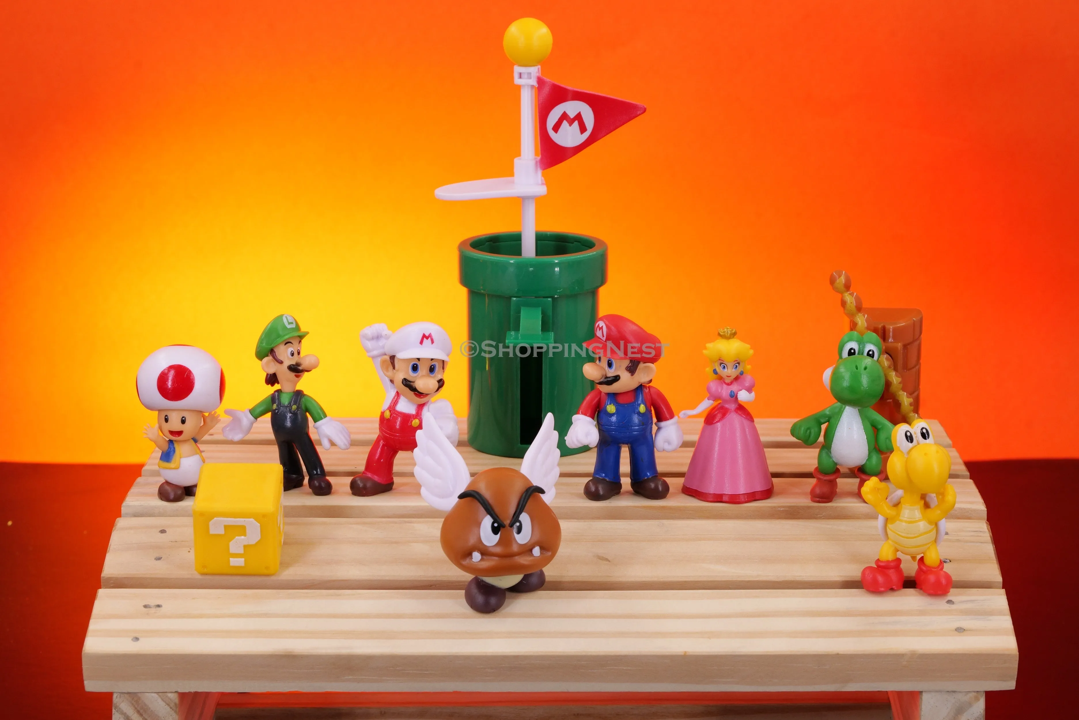 Mario Brothers Set Of 12 Action Figures Childhood Game Figures | 4.5 - 9 CM |