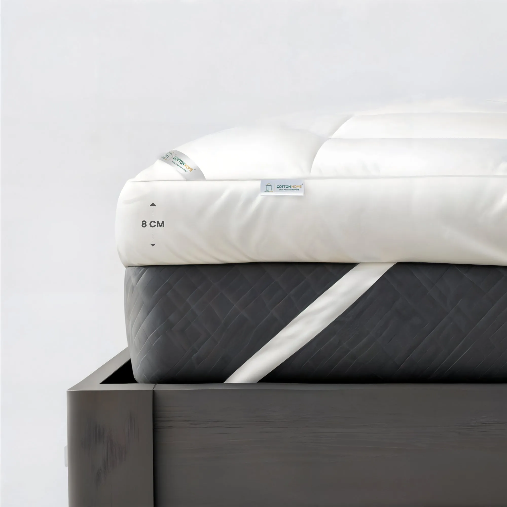 Mattress Topper 120×200 8cm - White