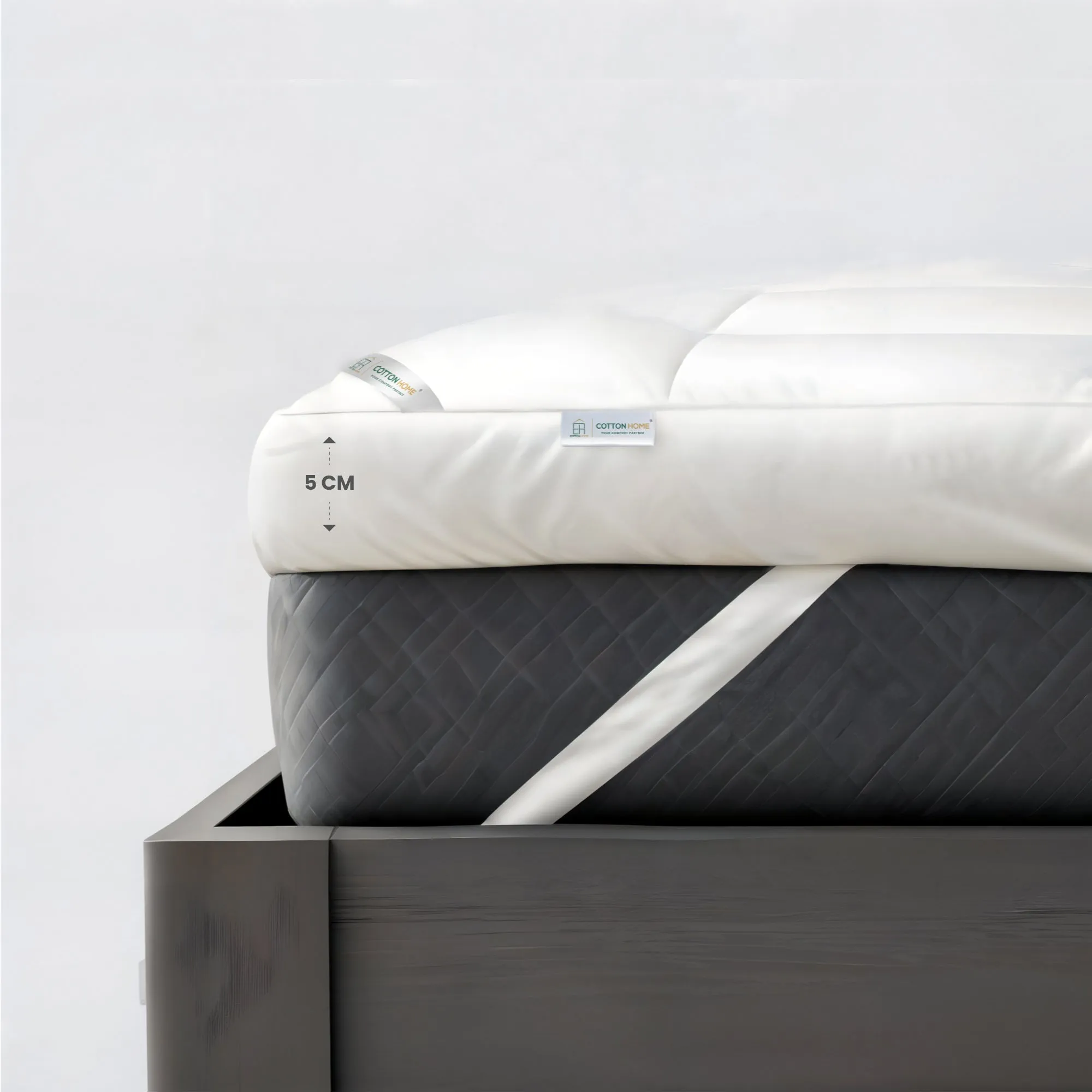 Mattress Topper 160x200 5cm - White