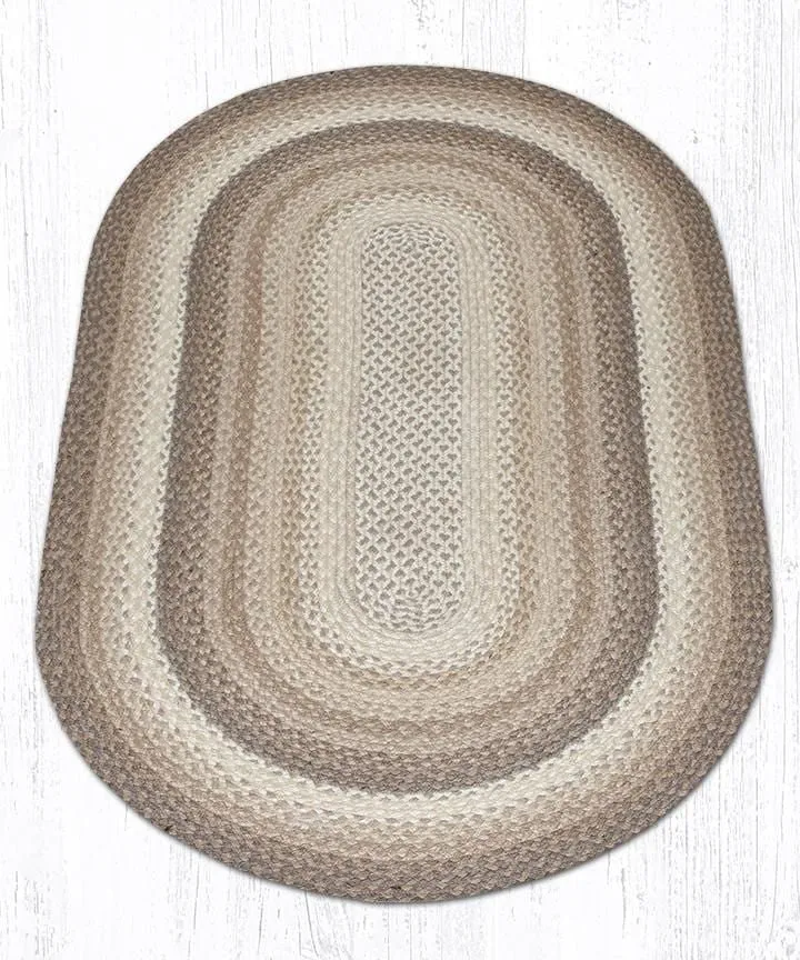 Natural Braided Rug - Oval