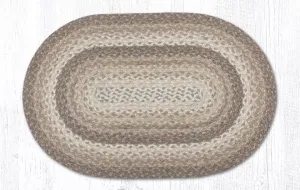 Natural Braided Rug - Oval