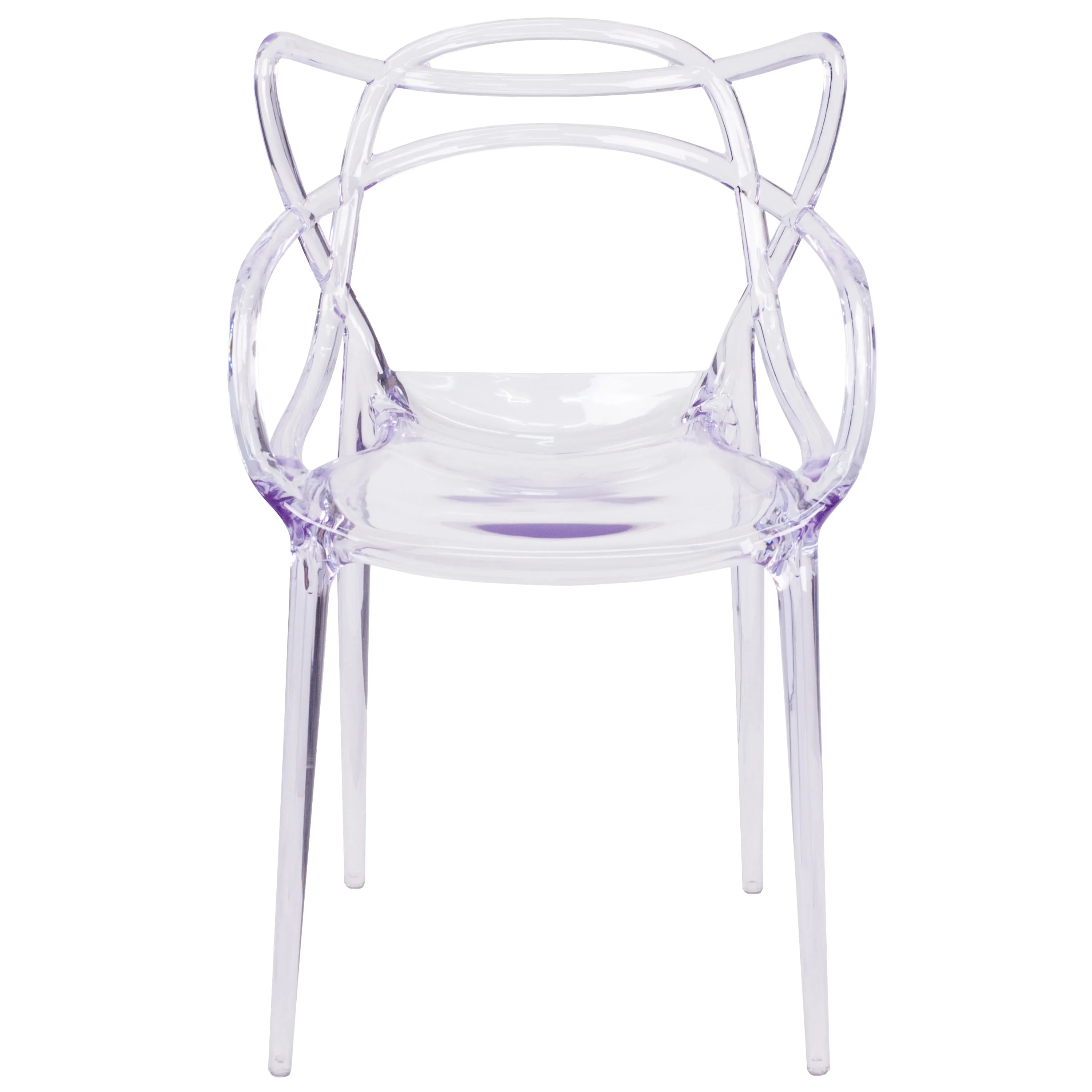 Nesting Series Transparent Fluid Style Stacking Side Chair