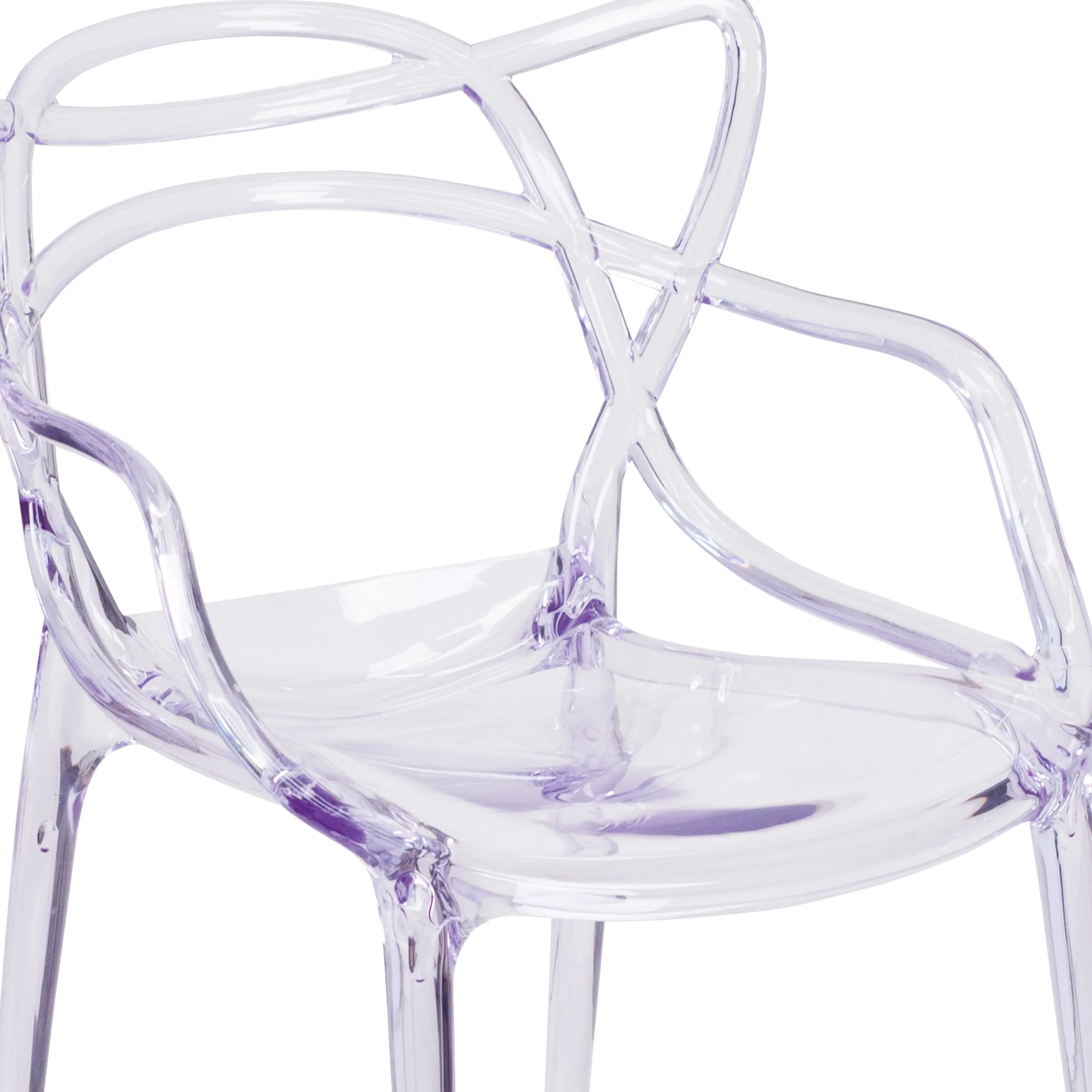 Nesting Series Transparent Fluid Style Stacking Side Chair