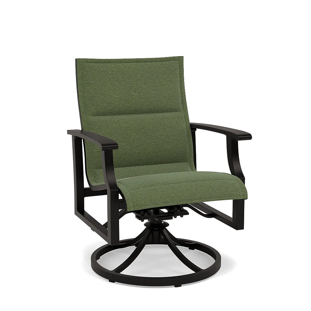 Newport Padded Sling Swivel Dining Chair