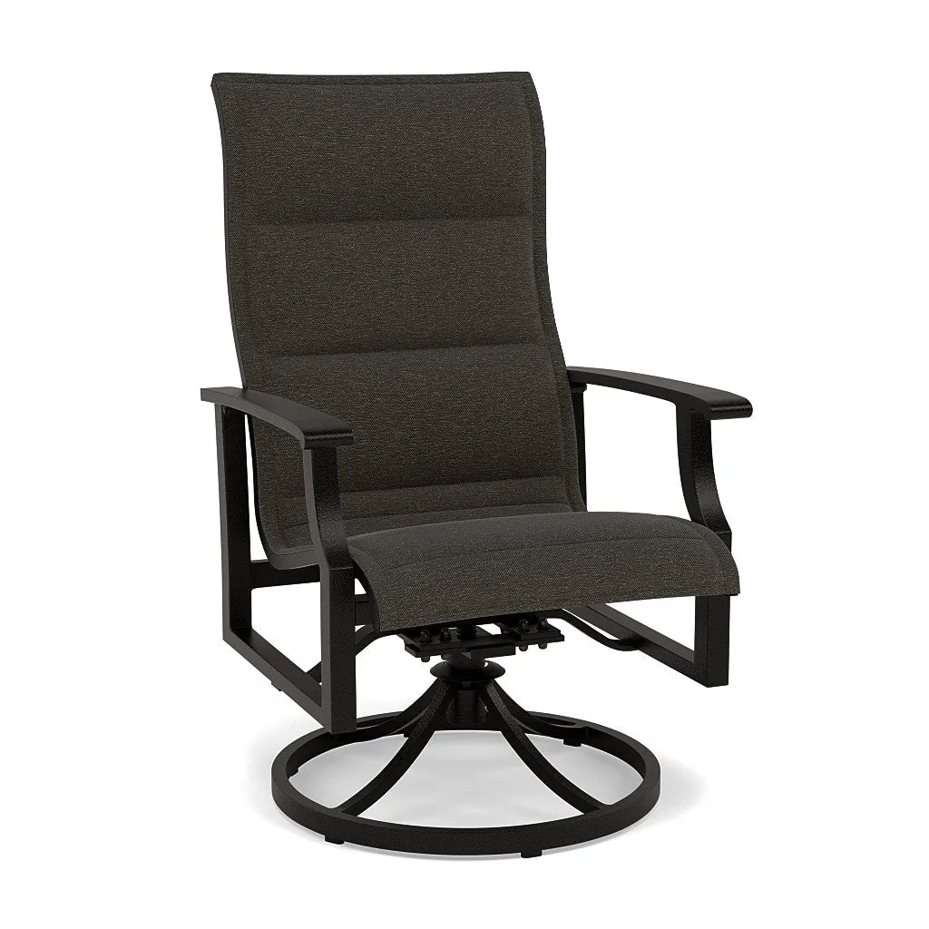 Newport Padded Sling Swivel Dining Chair