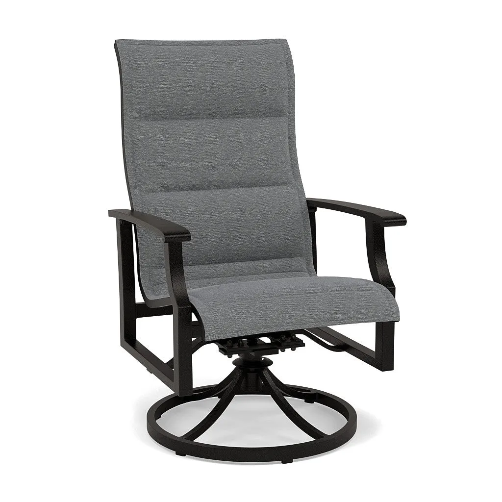 Newport Padded Sling Swivel Dining Chair