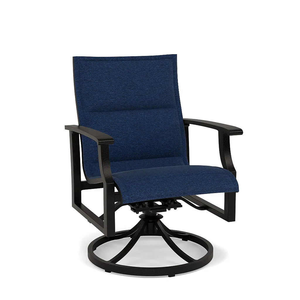 Newport Padded Sling Swivel Dining Chair