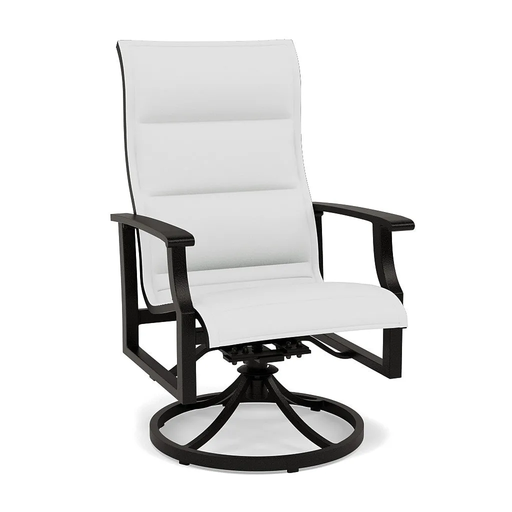 Newport Padded Sling Swivel Dining Chair