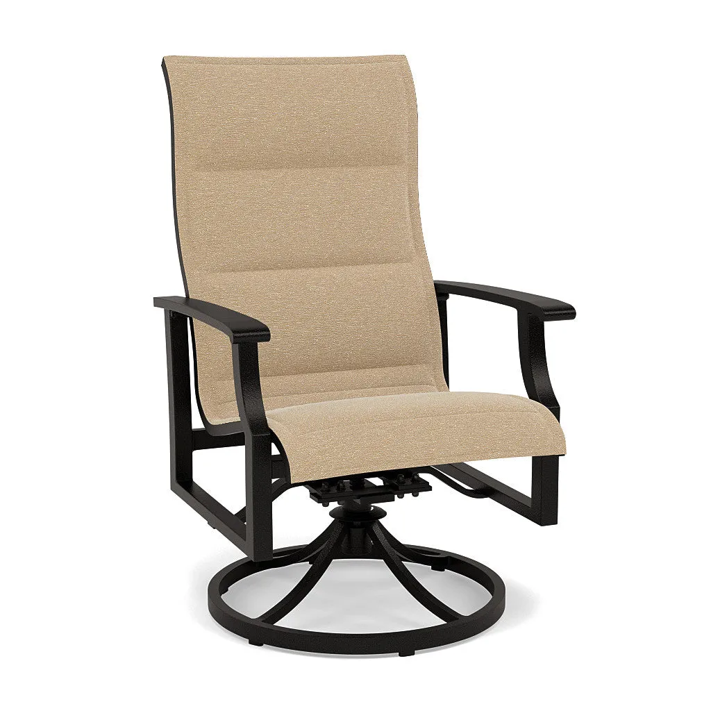 Newport Padded Sling Swivel Dining Chair