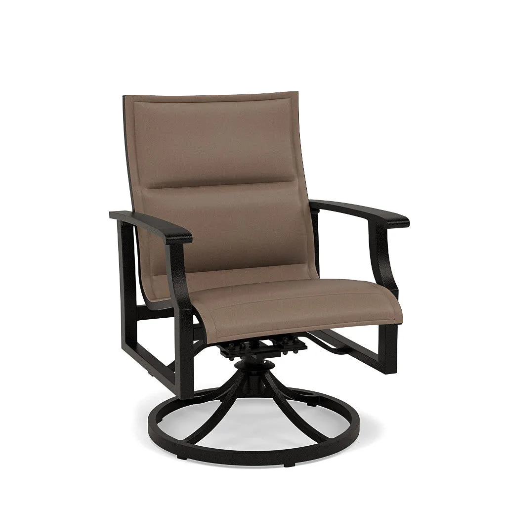 Newport Padded Sling Swivel Dining Chair