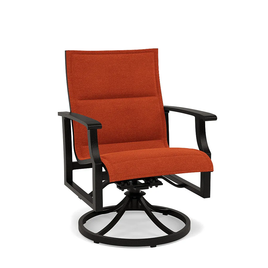 Newport Padded Sling Swivel Dining Chair