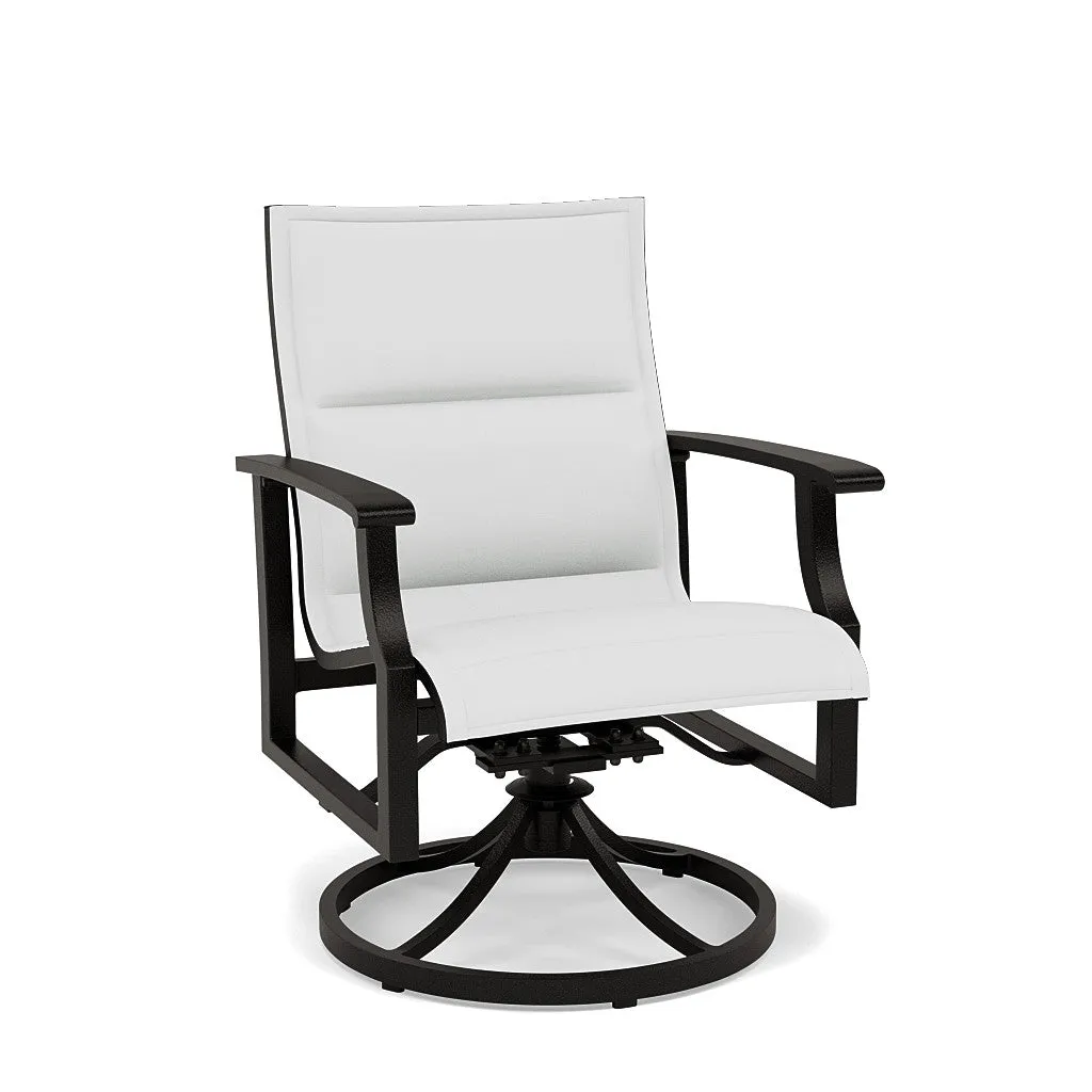 Newport Padded Sling Swivel Dining Chair