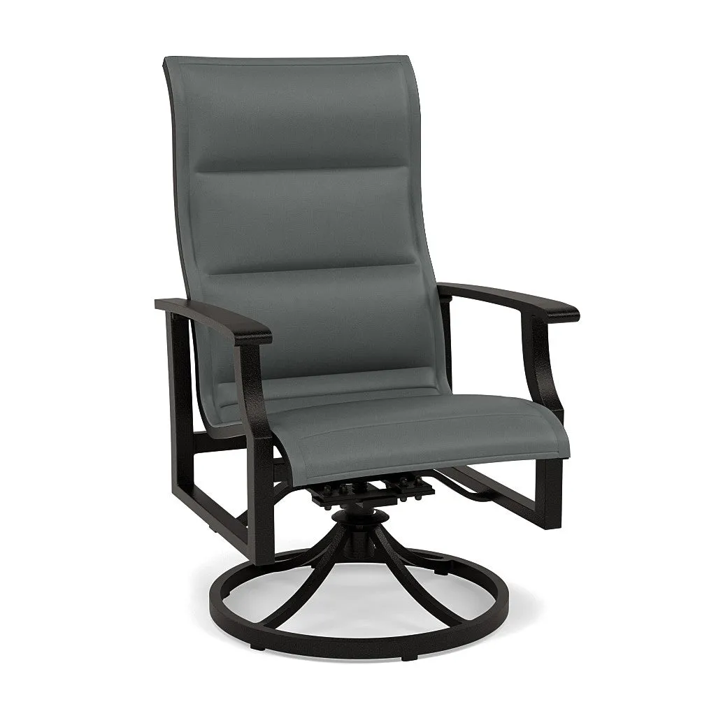 Newport Padded Sling Swivel Dining Chair