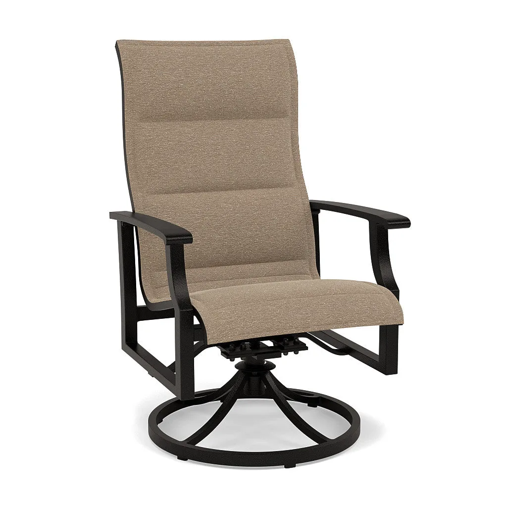 Newport Padded Sling Swivel Dining Chair