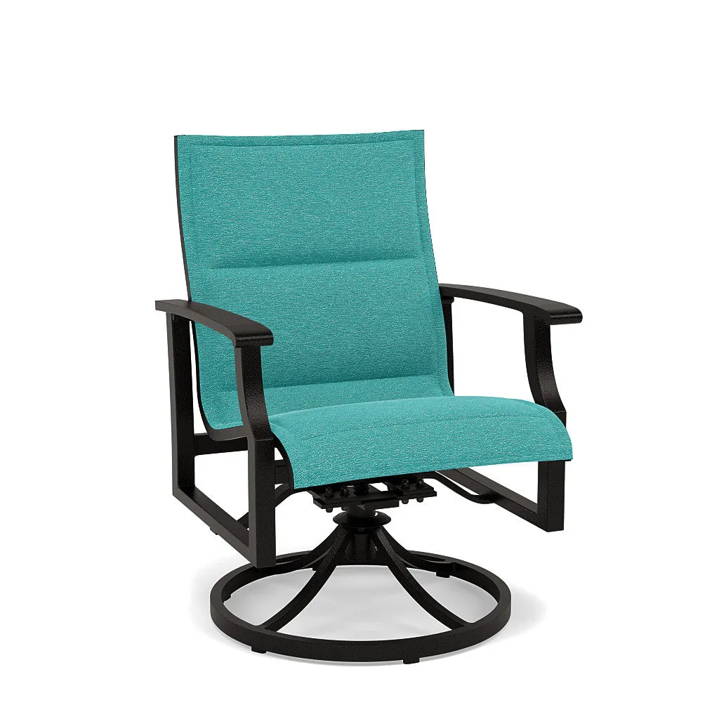 Newport Padded Sling Swivel Dining Chair