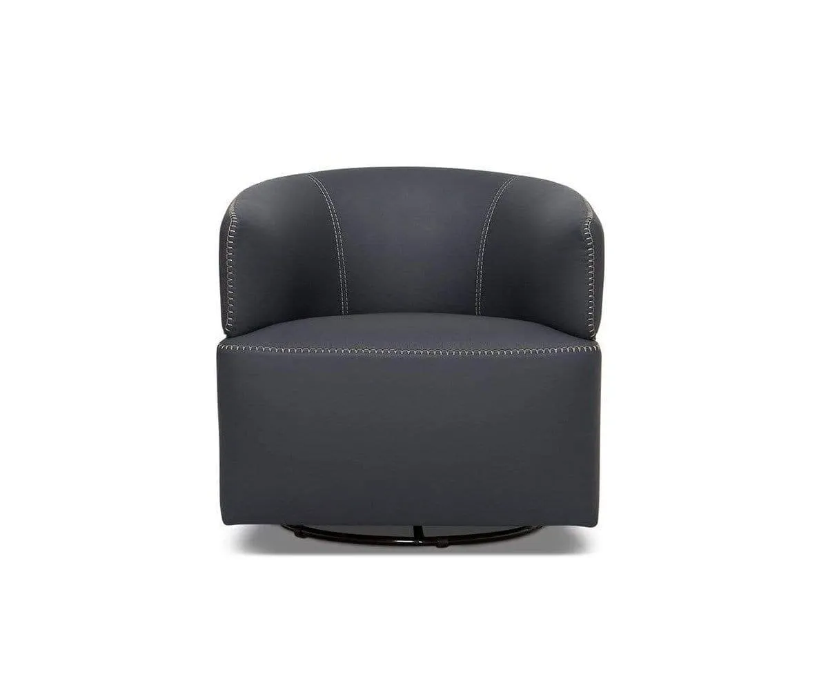 Nicasio Leather Swivel Chair