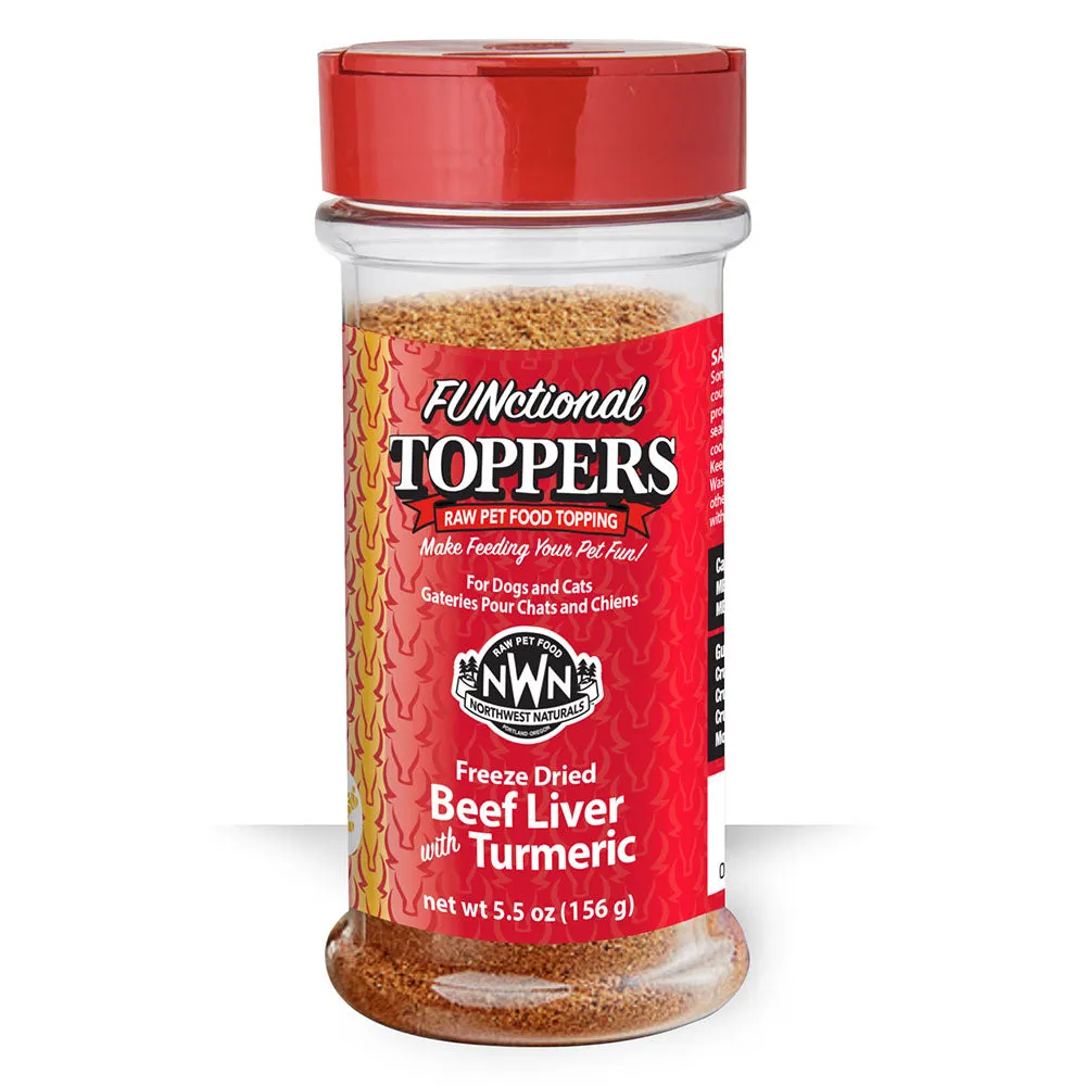 Northwest Naturals Dogs & Cats Functional Toppers Beef Liver with Turmeric Powder 5.5oz