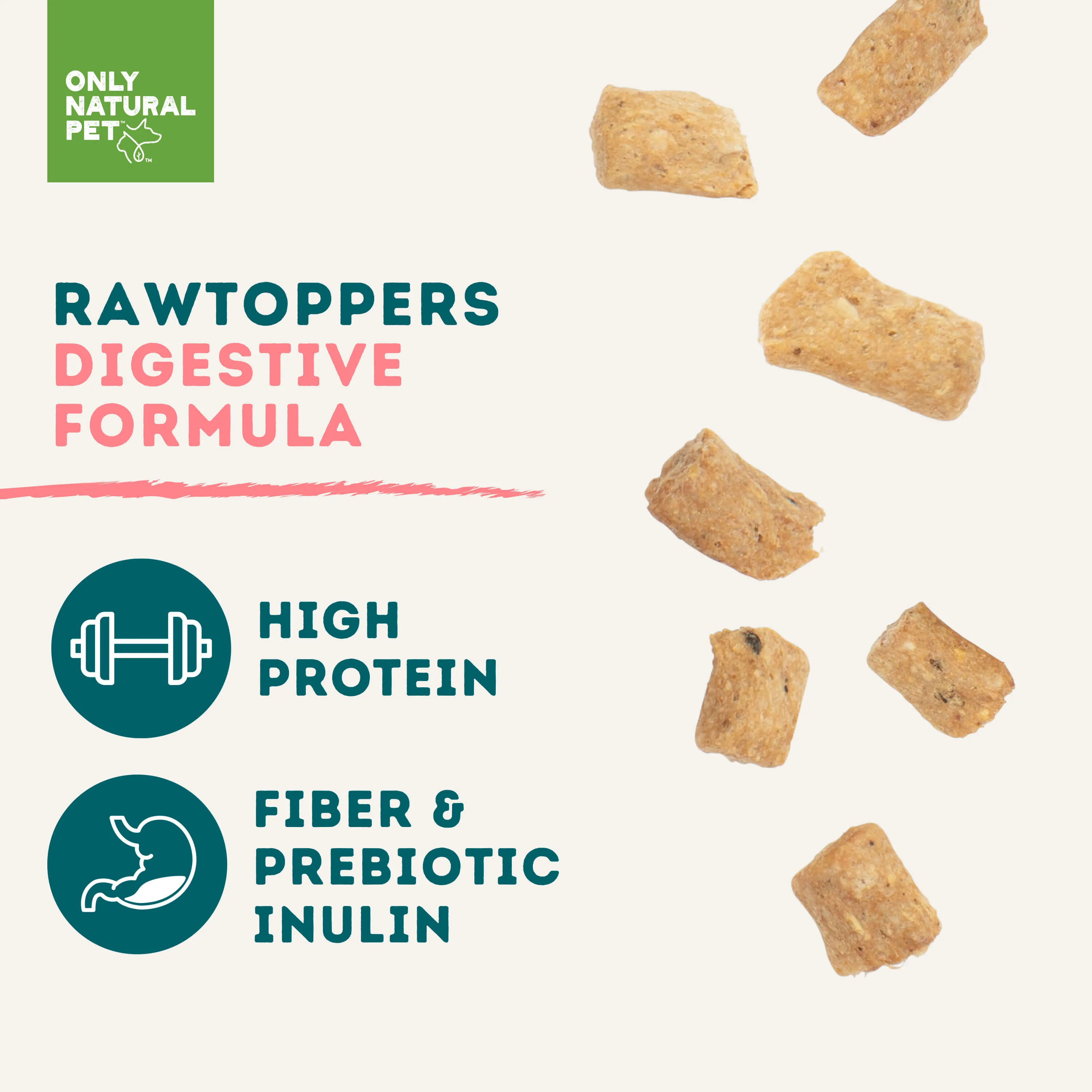 Only Natural Pet Raw Toppers Digestive Formula Dog Food Topper