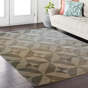 Reflection Geometric Patterned Soft Touch Rug-Small