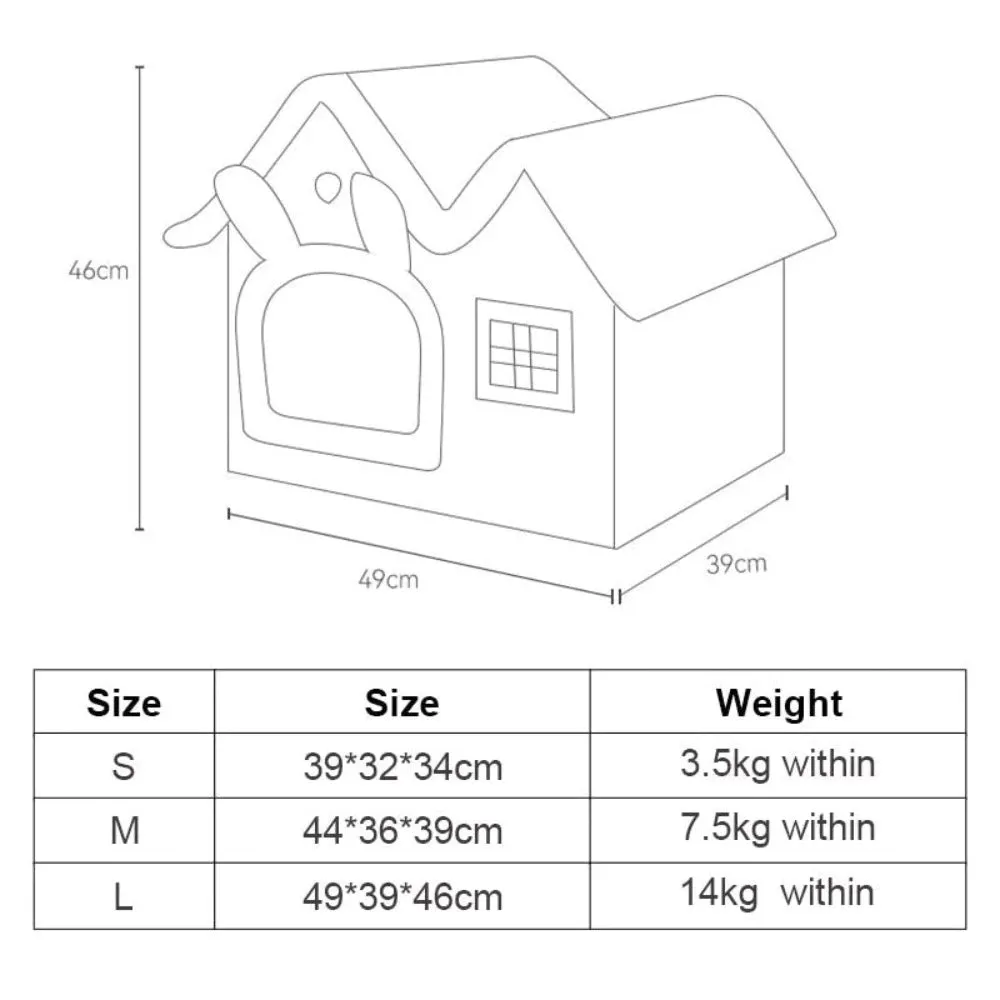 Removable Roof Plush Pet House