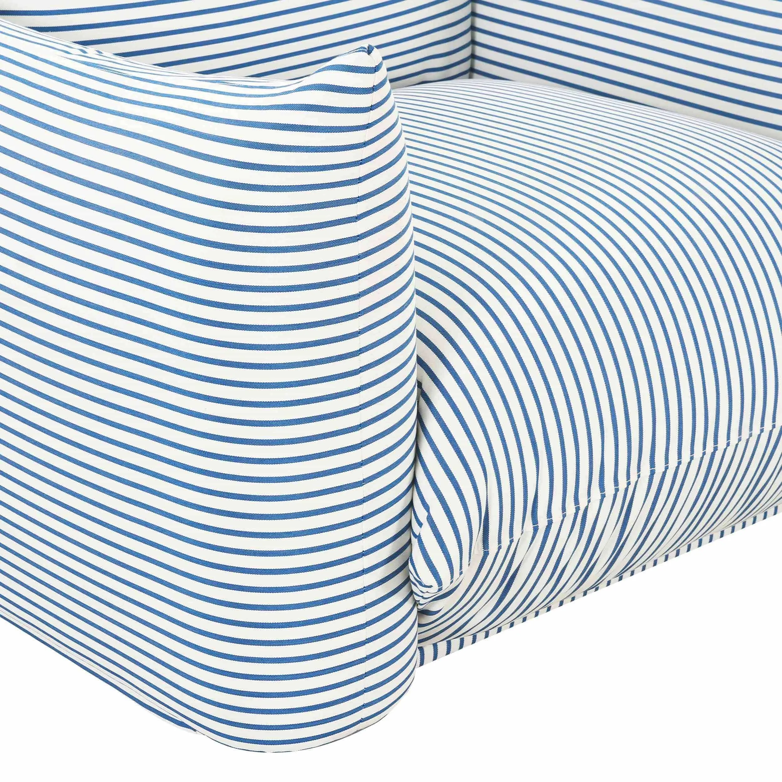 Saint Tropez Outdoor Chair, Blue Striped