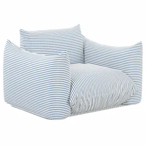 Saint Tropez Outdoor Chair, Blue Striped