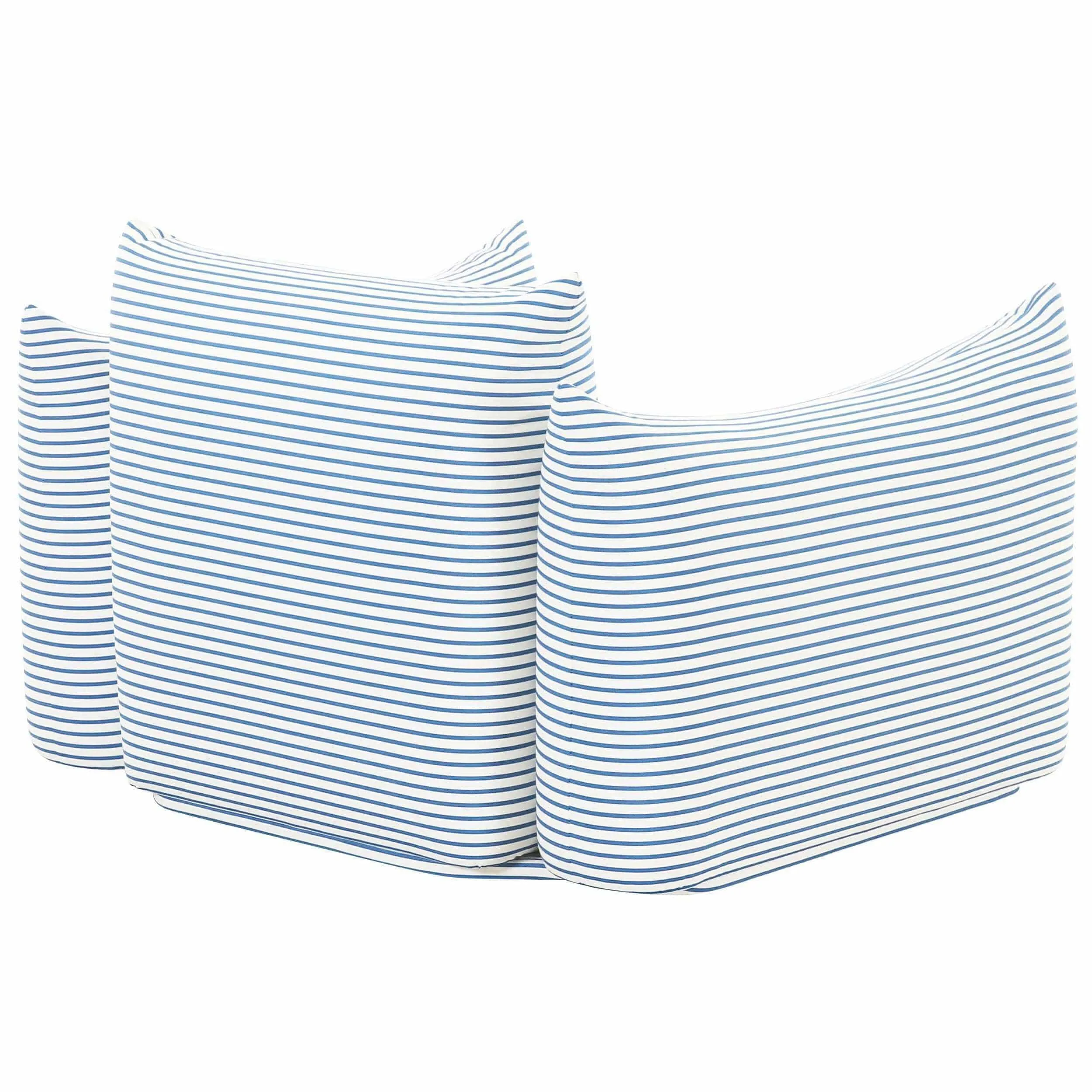 Saint Tropez Outdoor Chair, Blue Striped