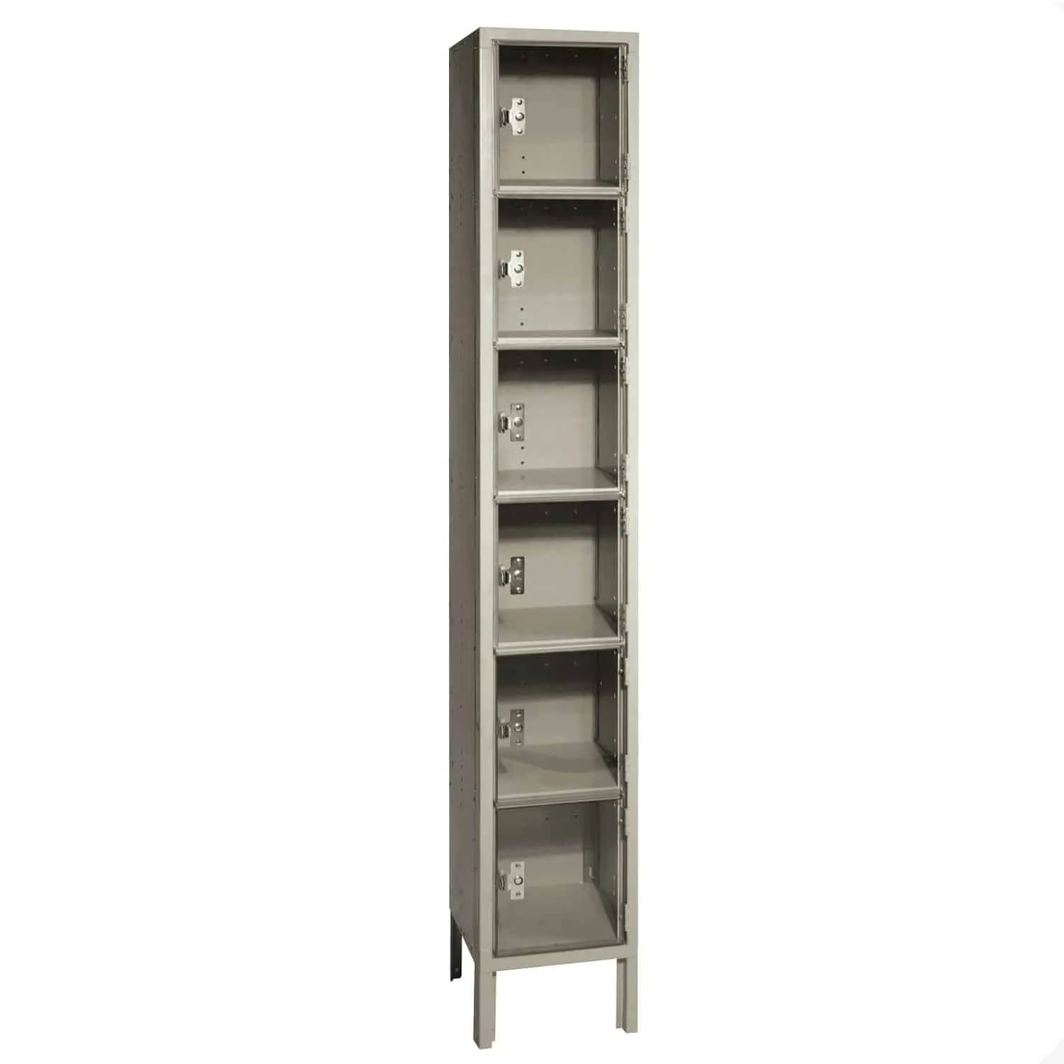 Six Tier ClearSight Clear Front Locker 1 Wide