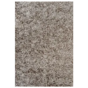 Soft Mottled Brown Shaggy Area Rug