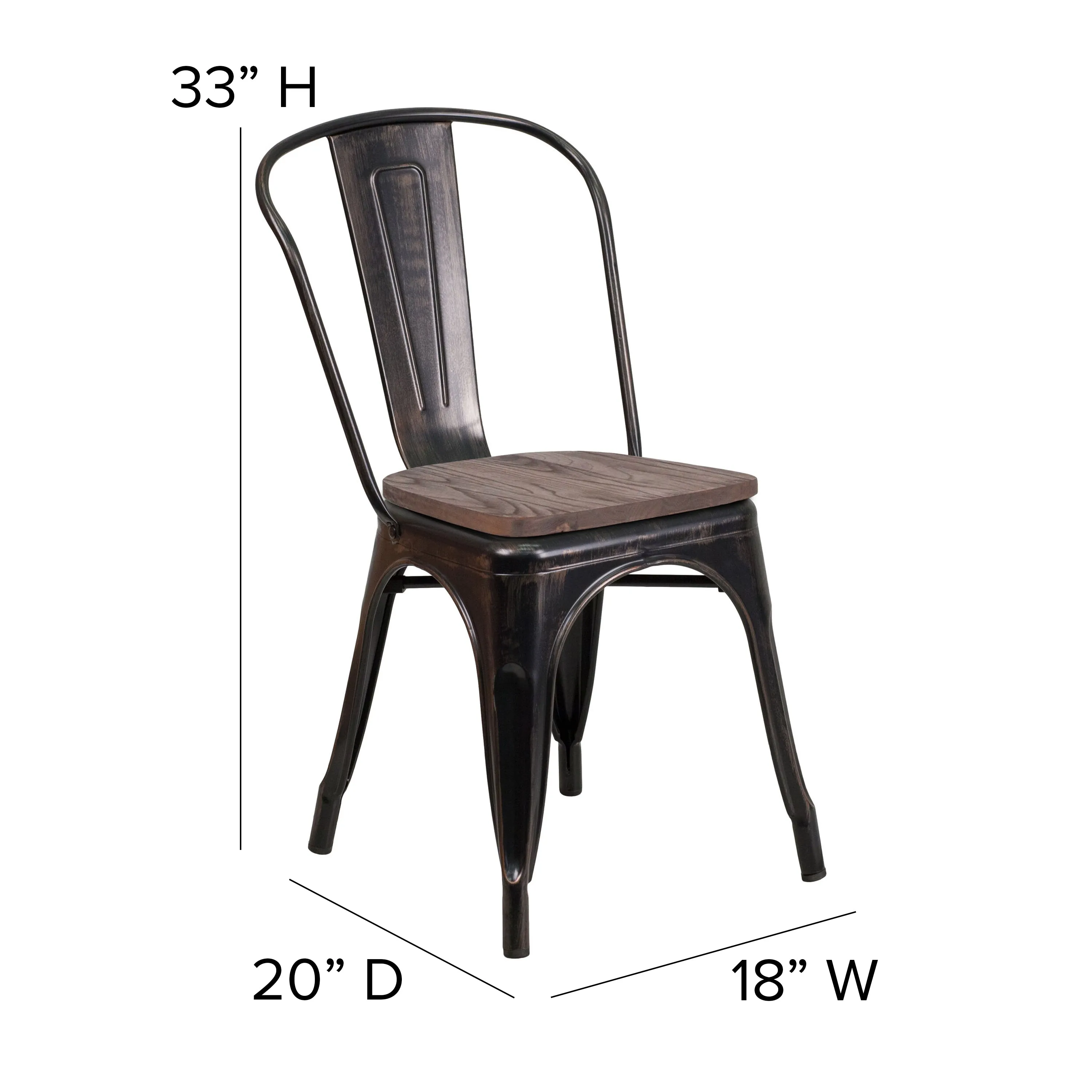 Stackable Metal Dining Chair for Indoor Spaces