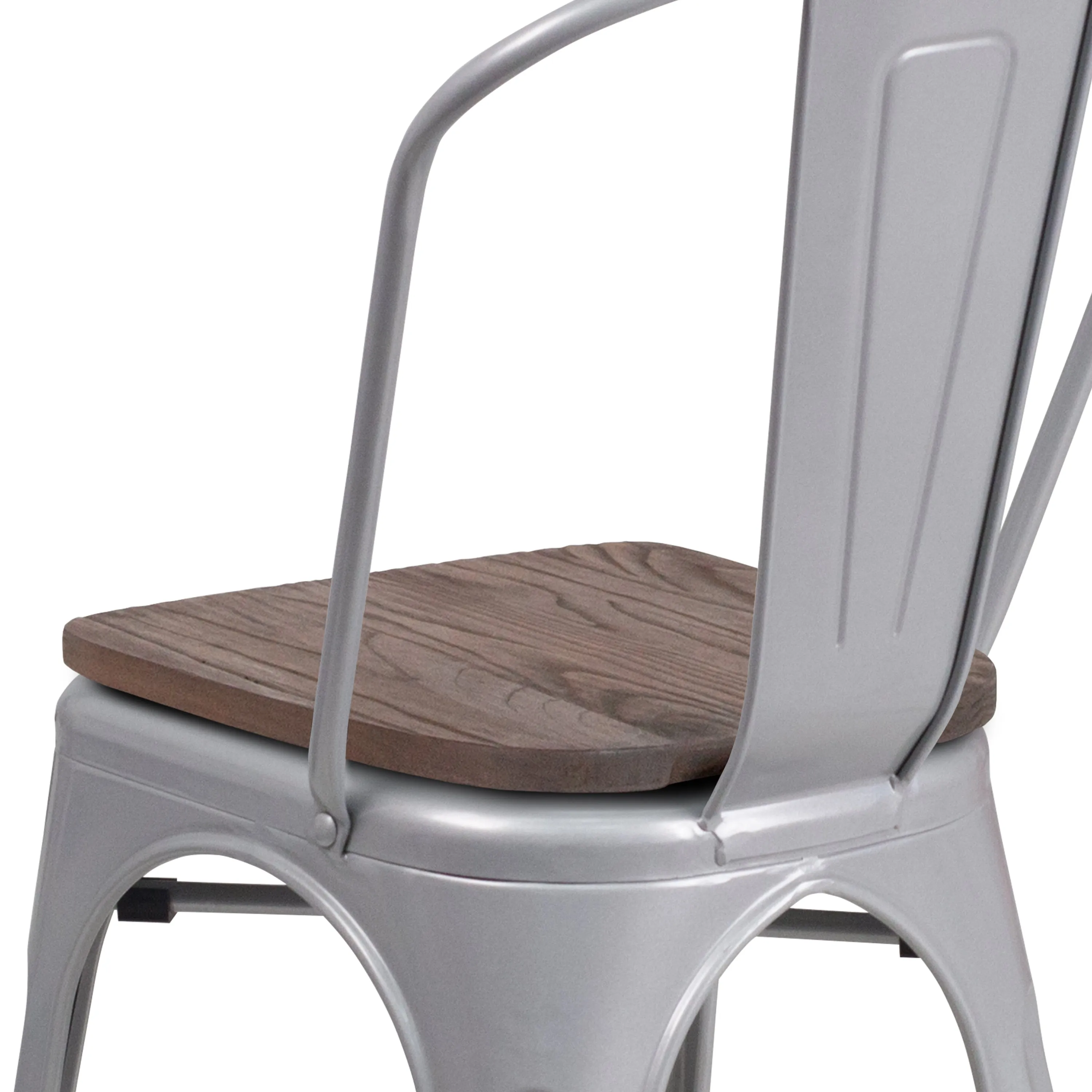 Stackable Metal Dining Chair for Indoor Spaces