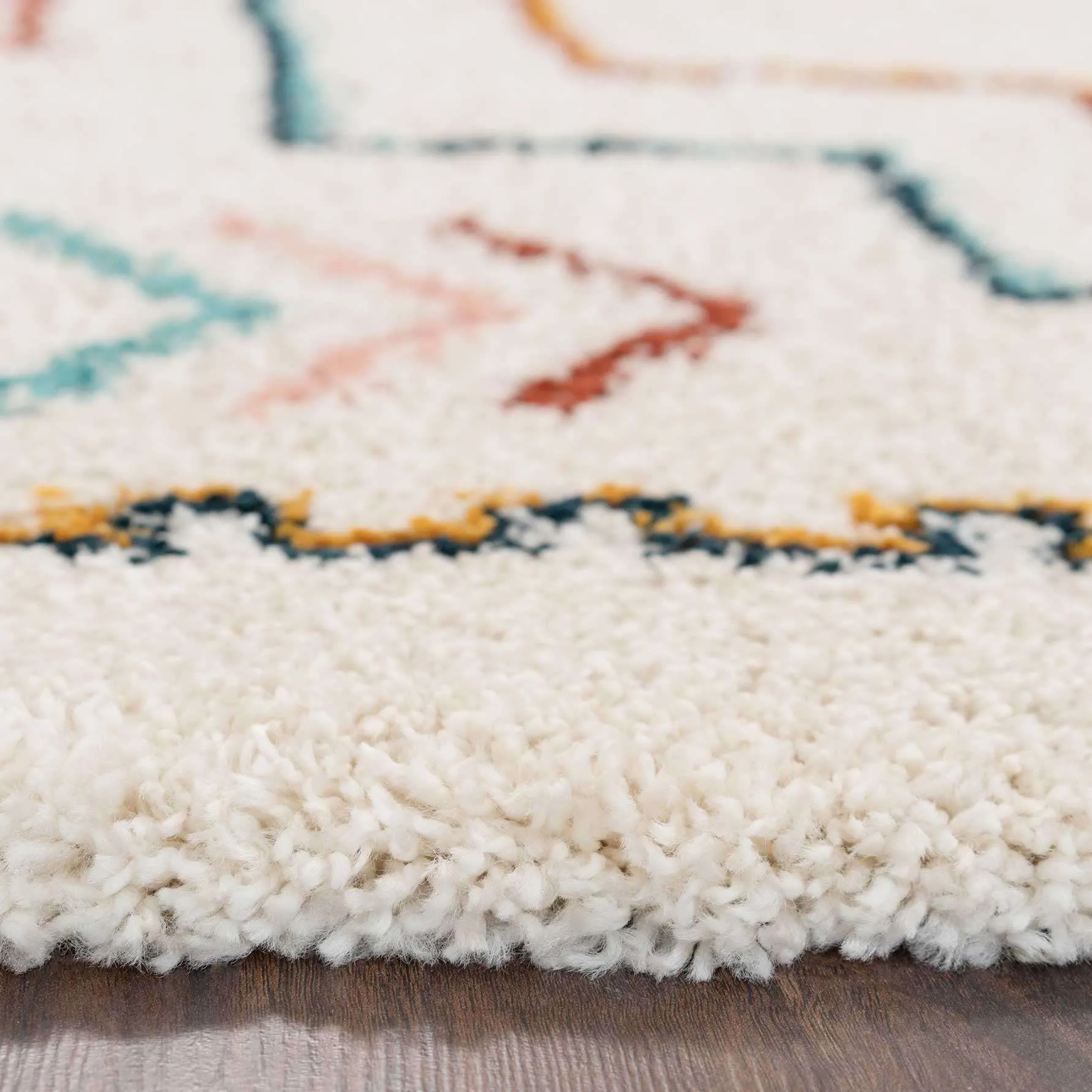 Super Soft Aztec Berber Shaggy Runner Rug