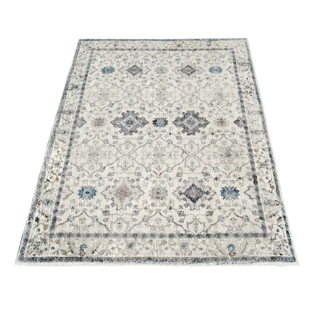 Susa Ivory Multicolour Traditional Soft Large Rug