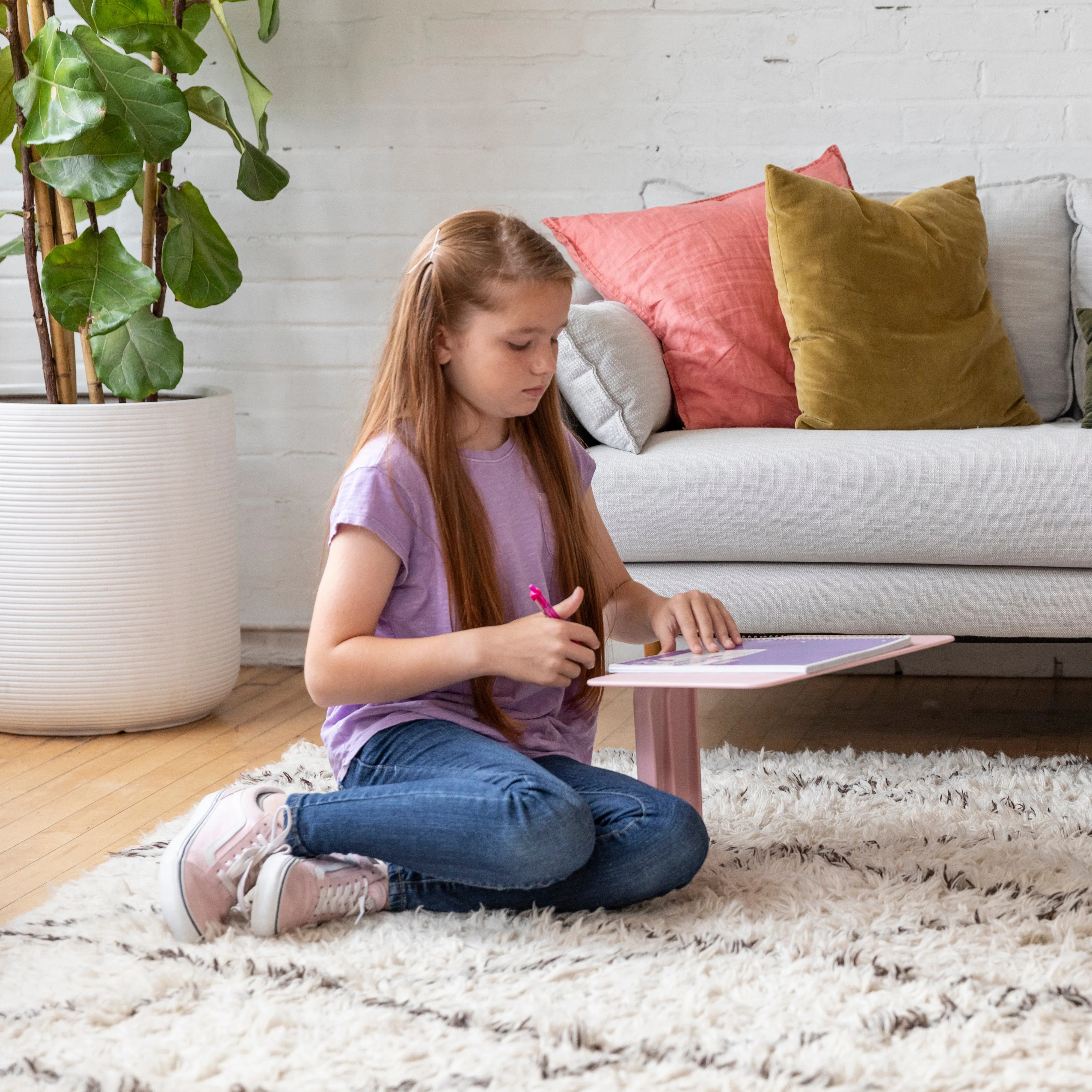 The Surf Portable Lap Desk, Kids Floor Desk, One-Piece Writing Table, Classroom Flexible Seating