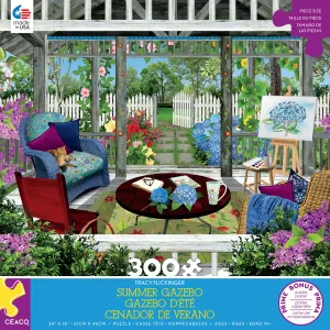 Tracy Flickinger - Summer Gazebo - 300 Piece Puzzle