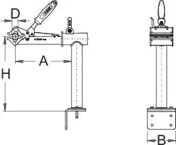 Unior Wall Or Bench Mount Clamp, Auto Adjustable