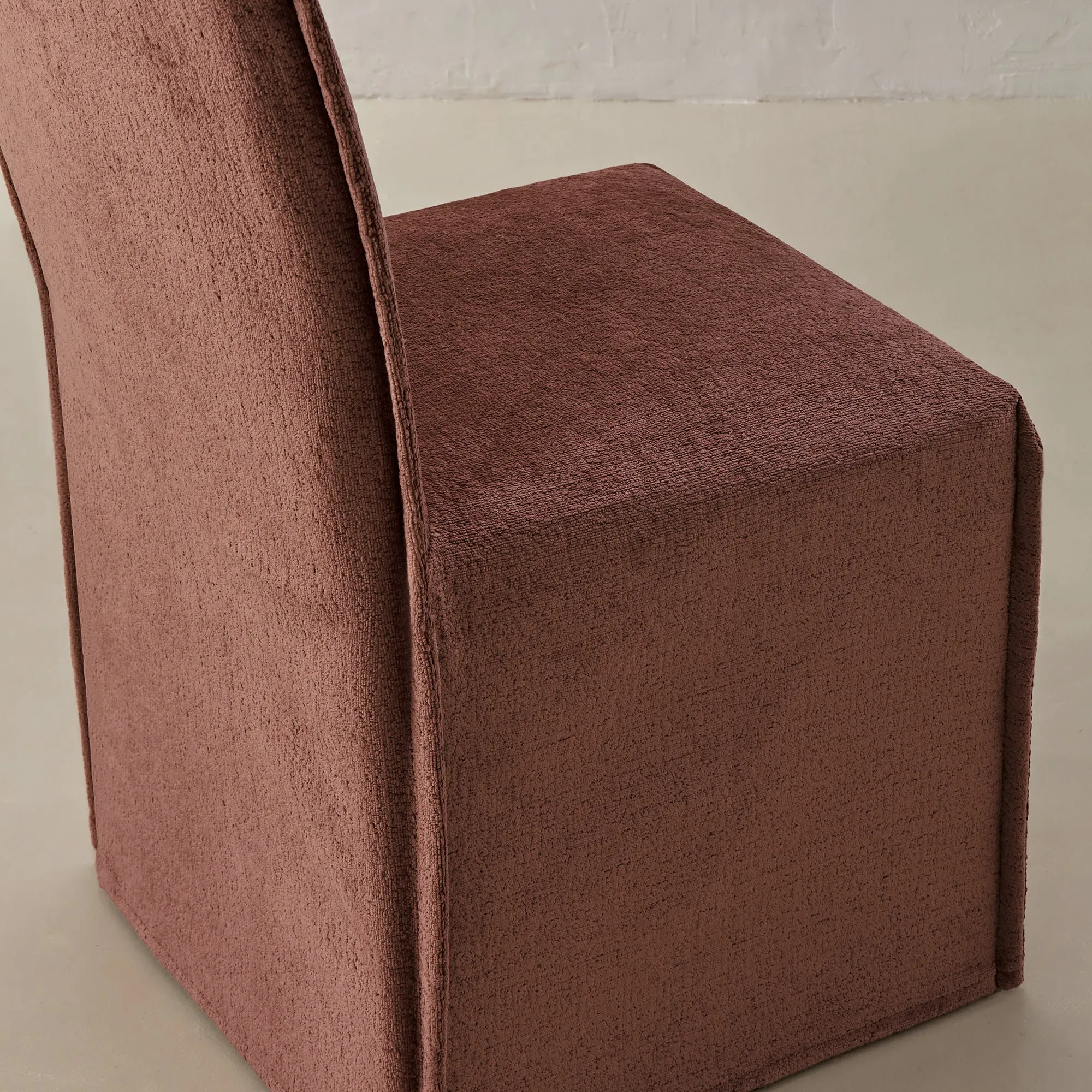 Washable Upholstered Dining Chair | 15” Back Height in Chestnut (Set of 2)